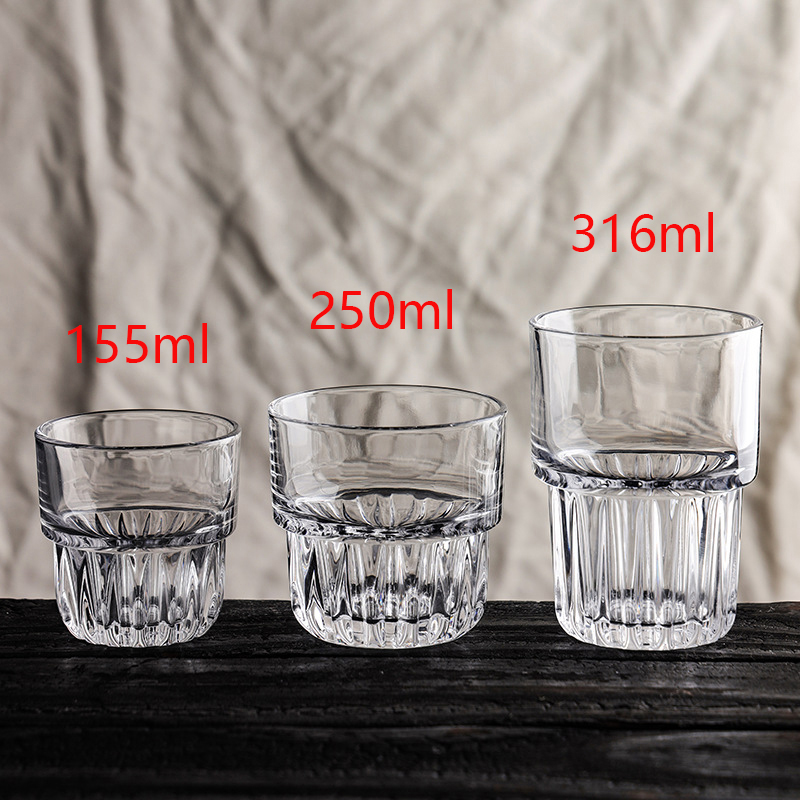 Coffee Tea Tumbler - 155ml/250ml/316ml Kaffeetasse hitze beständige Glas becher