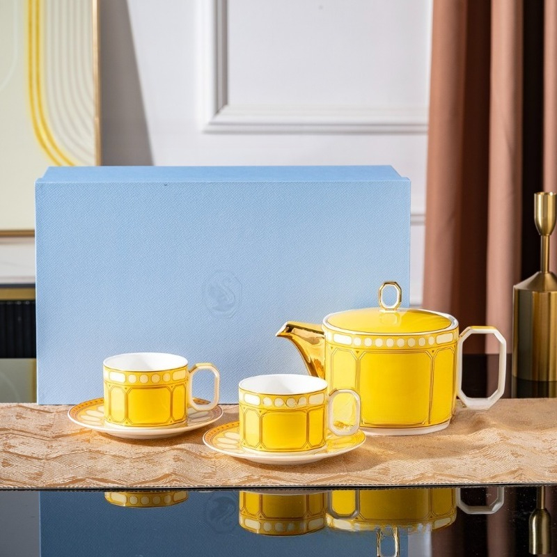 Coffee Tea Gift Set - Schwanen-Design Knochenporzellan Kaffeetassen-Set mit Untertassen und