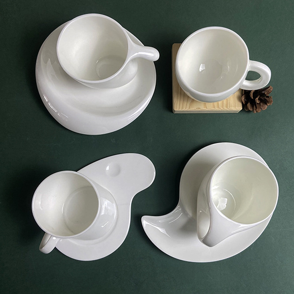 Coffee Tea Gift Set - 1 Set Keramik-Kaffeetassen-Set mit Untertassen, Elegantes