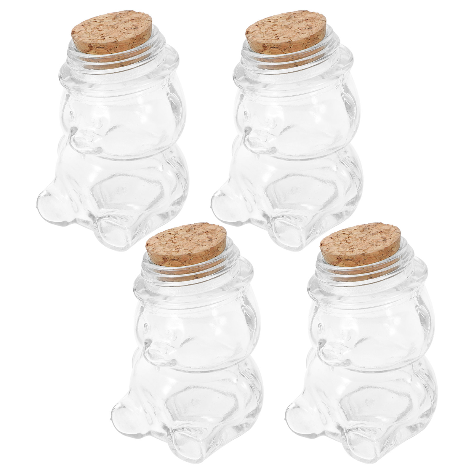 Coffee Tea And Sugar Set - 4-teiliges Glas-Bonbonglas-Set, transparenter, luftdichter Lebensmittelbehälter für