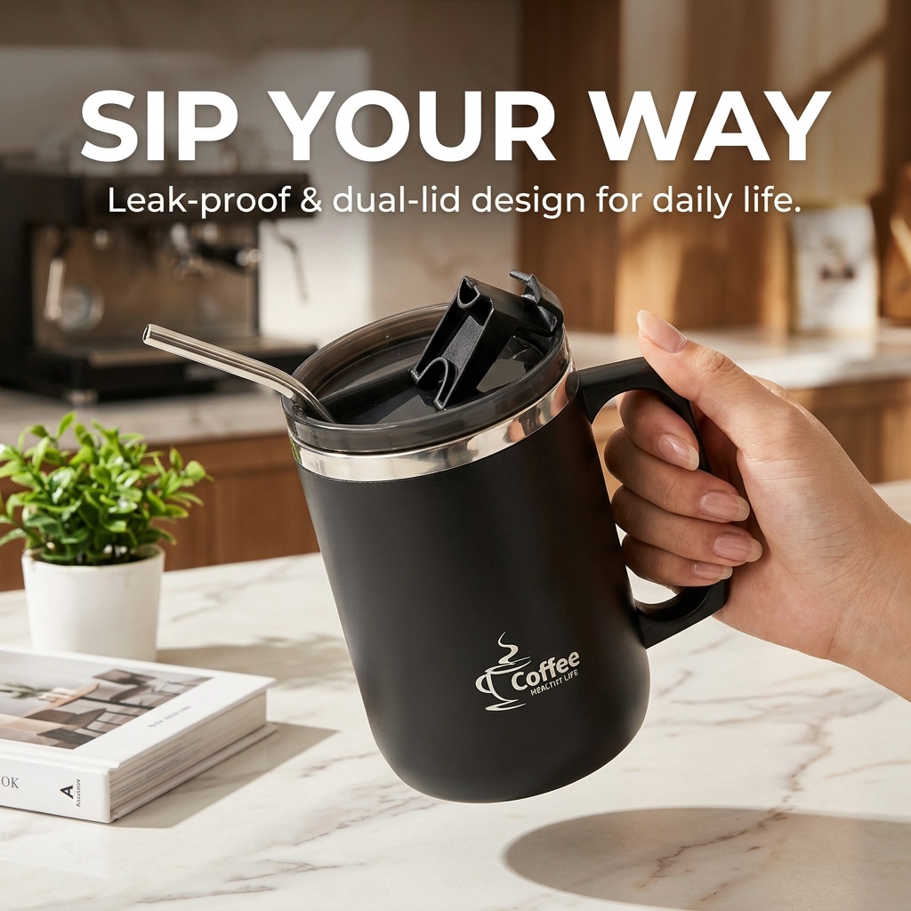 Reise-Thermobecher mit Griff a – Coffee Tea Tumbler Bewertung und Preis
