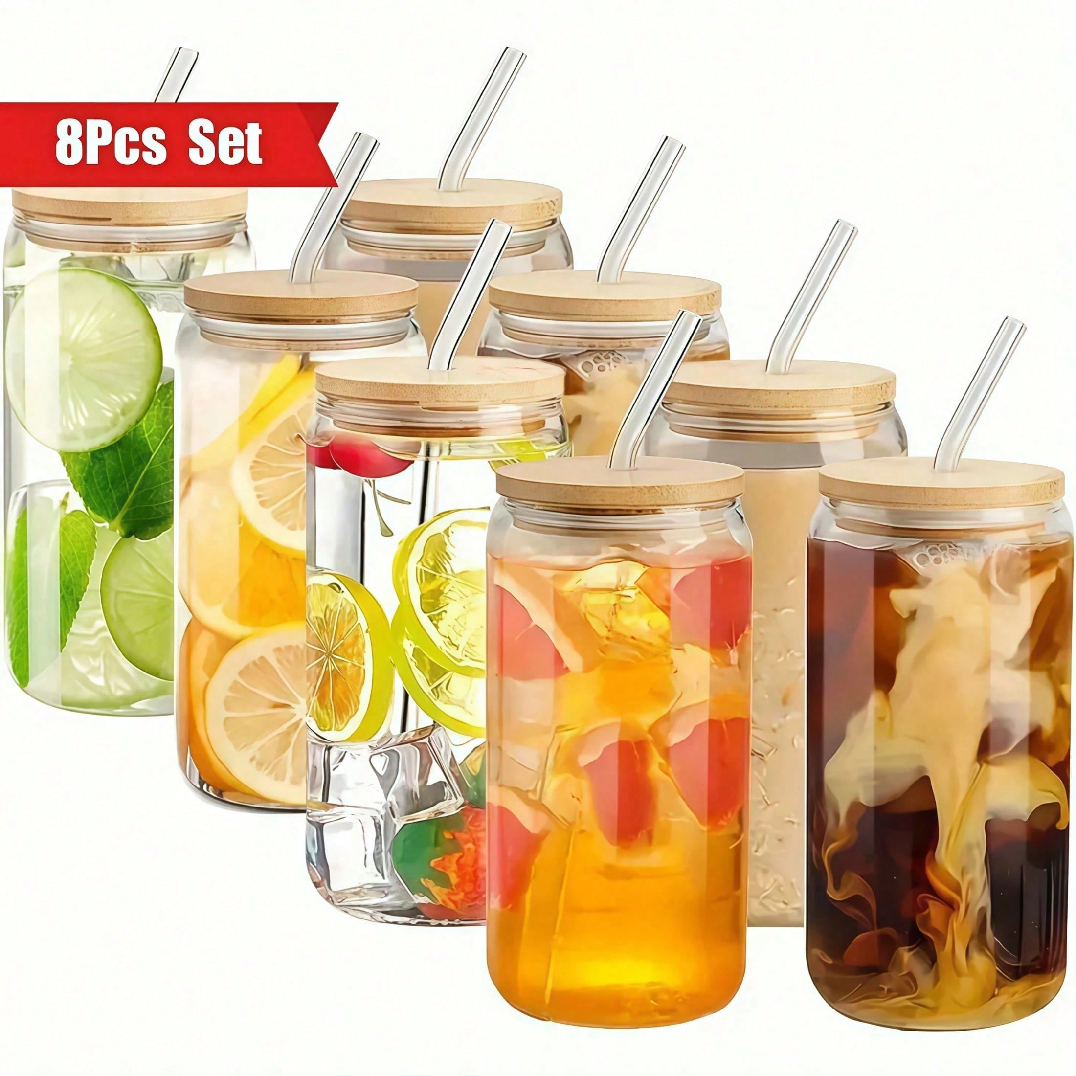 8-teiliges Set, Glasbecher mit – Water Tea And Coffee Bewertung und Preis