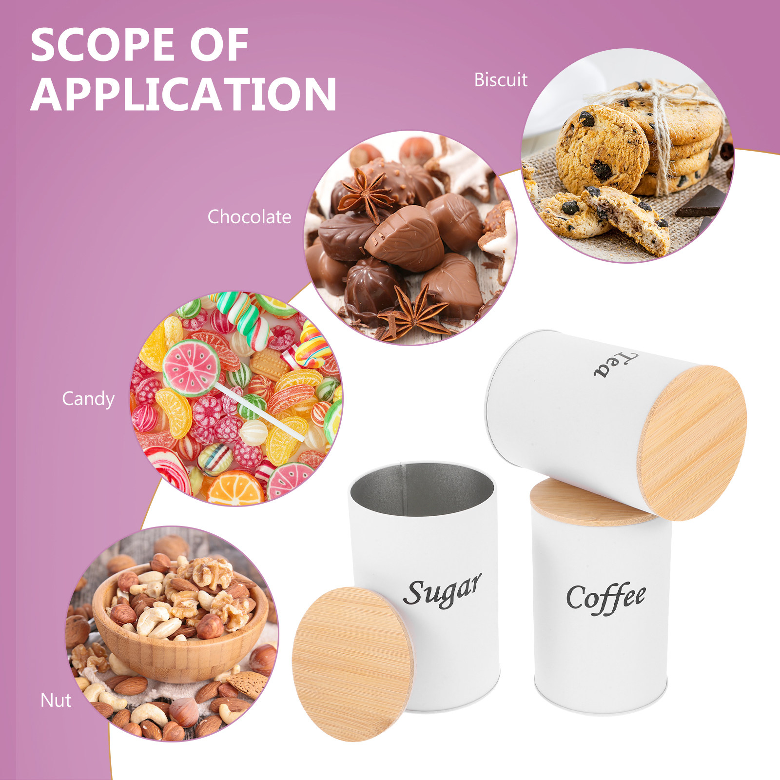 3-teiliges Luftdichtes Rundes  – Coffee Tea And Sugar Canisters Bewertung und Preis