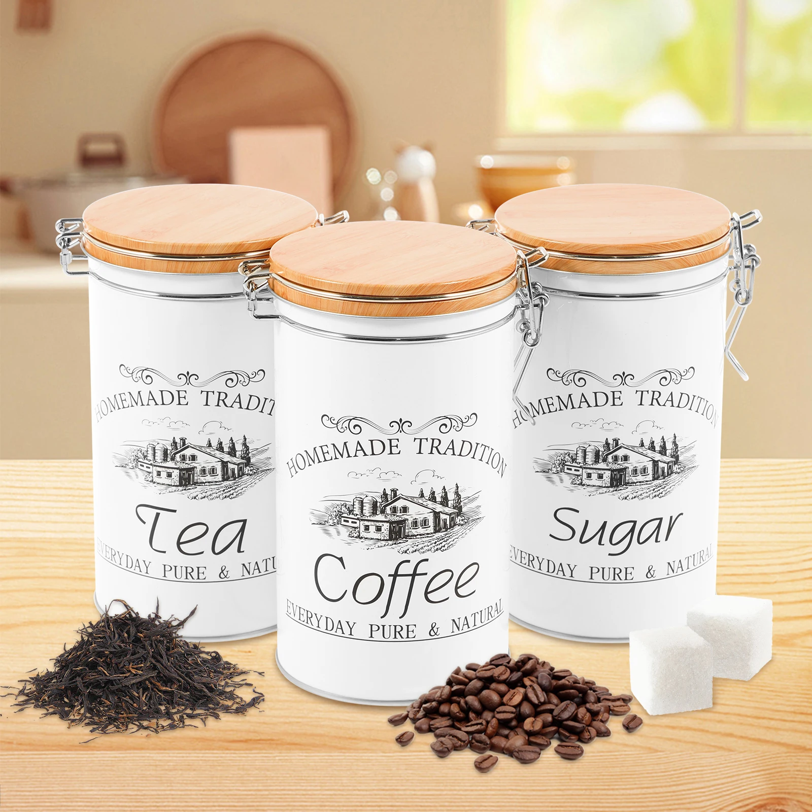 3 Teile/satz Tee Kaffee Zucker – Coffee Tea And Sugar Canisters Bewertung und Preis