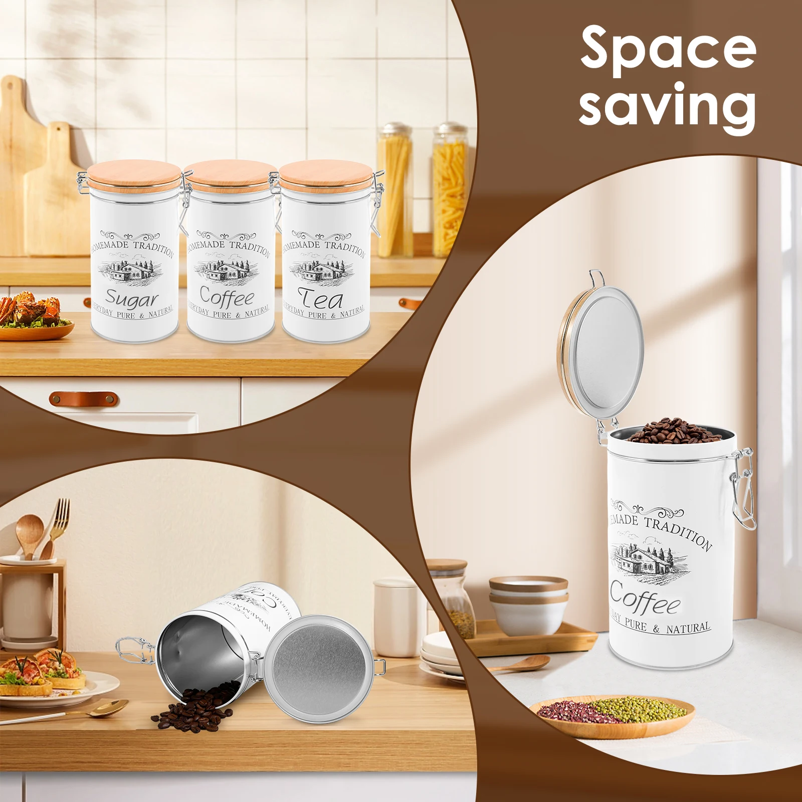 3 Teile/satz Tee Kaffee Zucker – Coffee Tea And Sugar Canisters Bewertung und Preis