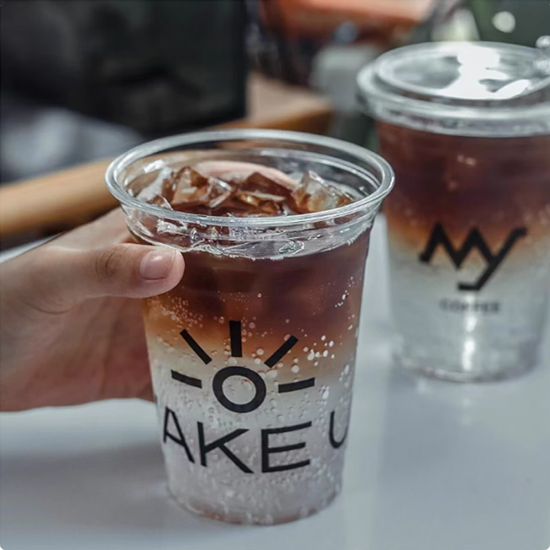 Plastikbecher mit individuelle – Coffee Tea Logo Bewertung und Preis