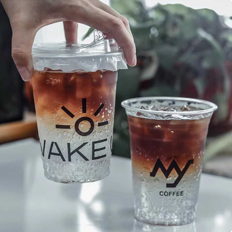 Plastikbecher mit individuelle – Coffee Tea Logo Bewertung und Preis