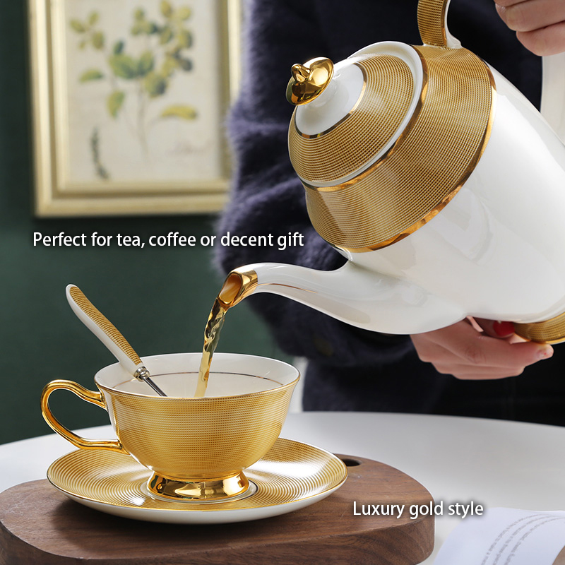 Luxus Gold Knochen China Kaffe – Coffee Tea And Sugar Set Bewertung und Preis