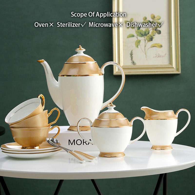 Luxus Gold Knochen China Kaffe – Coffee Tea And Sugar Set Bewertung und Preis