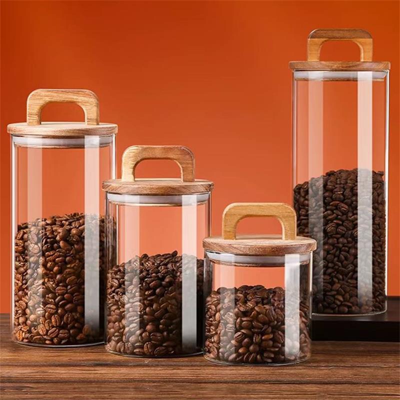 Klarglasbehälter mit Bambusdec – Coffee Tea And Sugar Canisters Bewertung und Preis