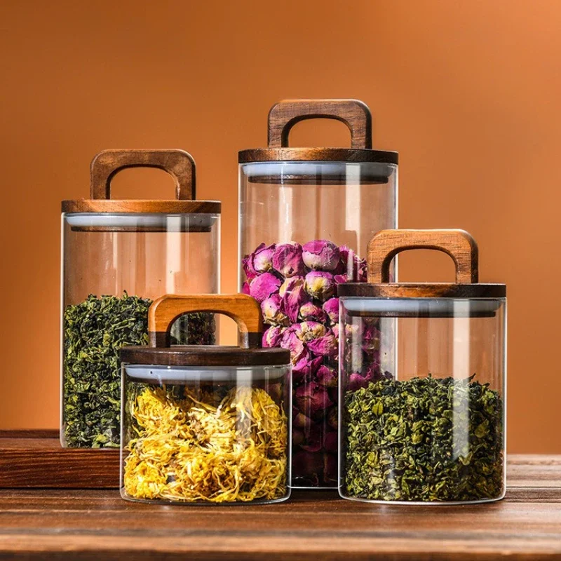 Klarglasbehälter mit Bambusdec – Coffee Tea And Sugar Canisters Bewertung und Preis