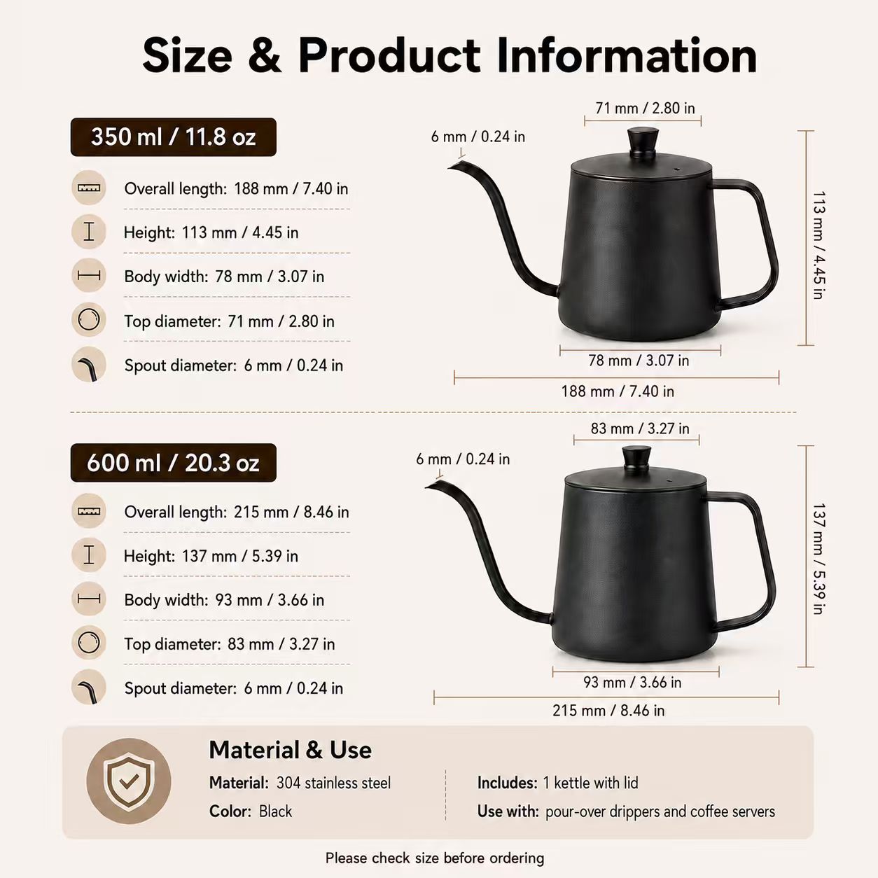 Kaffeekanne aus Edelstahl 304, – Coffee Tea Pot Bewertung und Preis