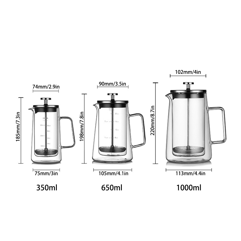 Doppelschichtiger französische – Coffee Tea Pot Bewertung und Preis