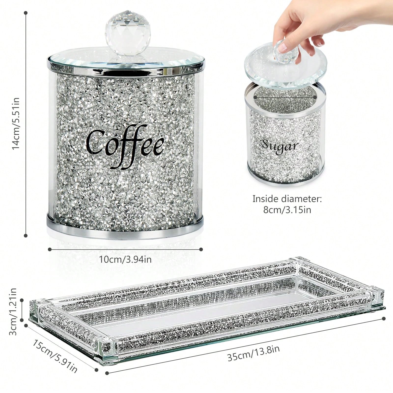 Kaffee-Zucker-Tee-Dosen-Set, g – Coffee Tea And Sugar Canisters Bewertung und Preis