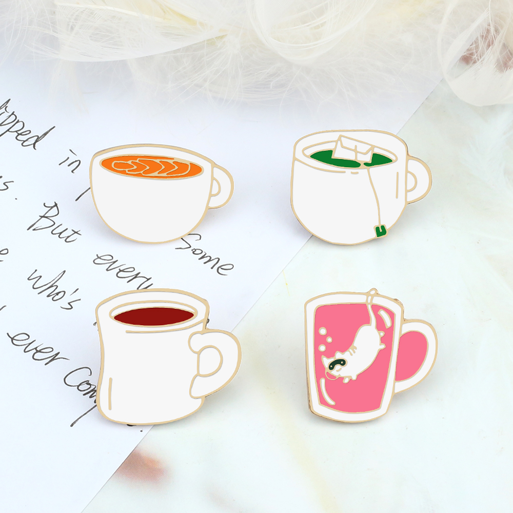 4 Stil Getränk Emaille Pins kr – Coffee Tea Green Bewertung und Preis