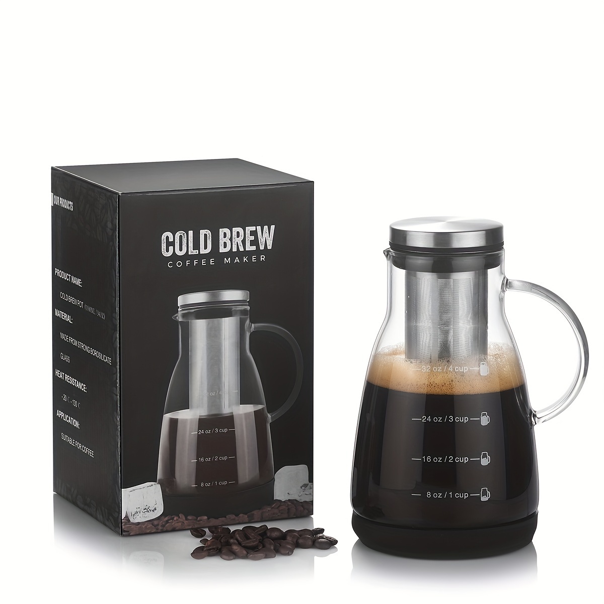 24oz Klassischer Glas-Kaltbrüh – Coffee Tea Jug Bewertung und Preis