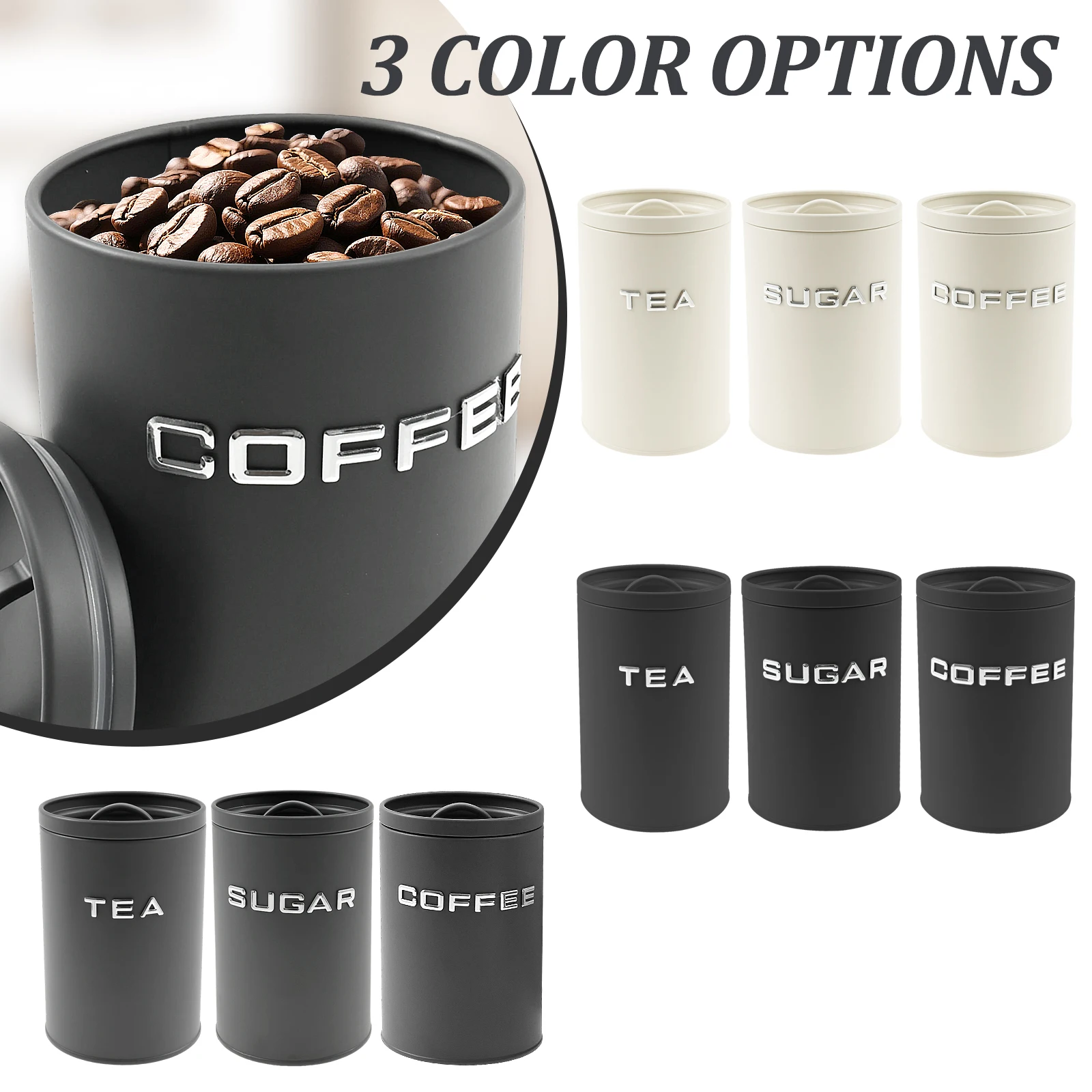 3-teiliges Glas für Tee, Kaffe – Coffee Tea And Sugar Canisters Bewertung und Preis