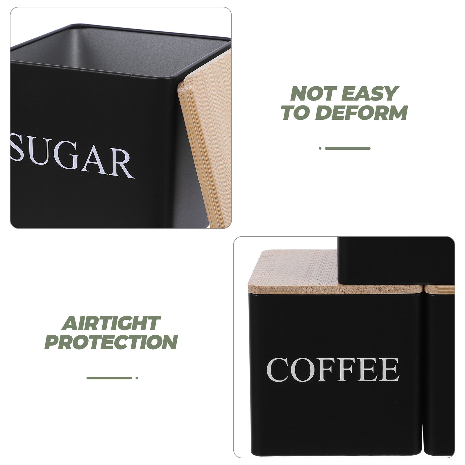 3-teiliges Metall-Tee-Kaffee-Z – Coffee Tea And Sugar Canisters Bewertung und Preis